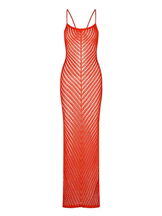 Orange Halter Square Neck